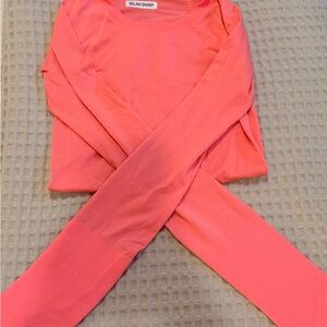 Lulu lemon long sleeve bright salmon pink swiftly tech
